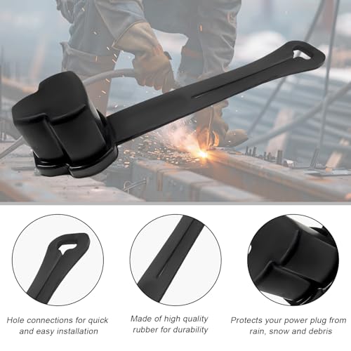 2PCS 3 Prong Plug Protector, Waterproof Electrical Plug Protector for Engine Block Heater Cords, Weatherproof Extension Cord End Cover Safety Caps for 120-Volt Plugs - color: 2pcs