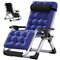 LILYPELLE Zero Gravity Chair Oversized XL, Premium Lawn Recliner Folding Portable Chaise Lounge with Detachable Cushion, Headrest and Cup Holder, Reclining Patio Lounger Chair - color: Oversized Blue, style: Zero Gravity Chair