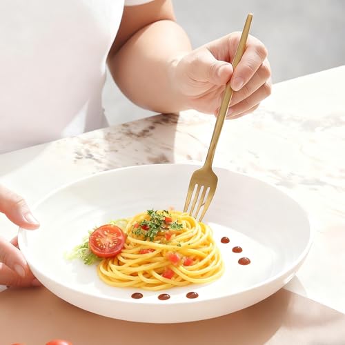 4 Pcs Unbreakable Wheat Straw Plates Set, 7.8 Inch Reusable Plastic Dinner Plates, Microwave Dishwasher Safe, Lightweight Plates for Kitchen Camping, BPA Free (White) - color: White