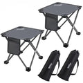 Roptat 2 Pack Camping Stool,Portable Folding Compact Lightweight Stool Seat for Camping Fishing Hiking Gardening Outdoor Walking Backpacking Travelling and Beach with Carry Bag (Grey) - color: Grey