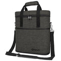 opux 3 Bottle Wine Carrier Tote, Insulated Leakproof Wine Cooler Bag, Wine Travel Bag for Picnic BYOB Beach, Portable Wine Bottle Carrying Case, Gift for Wine Lover Women Men Christmas, Charcoal Grey - color: Charcoal Gray