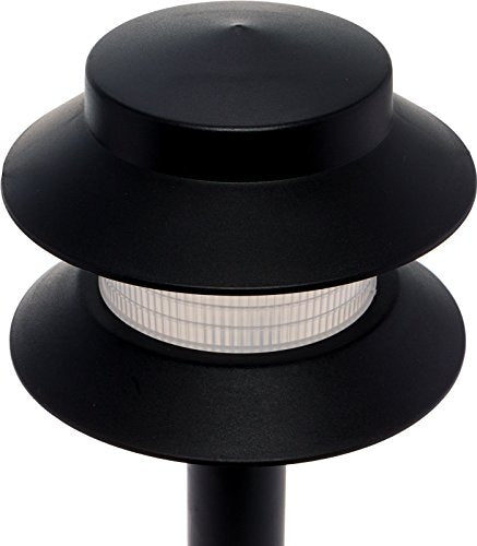 GreenLighting Paradise Low Voltage Landscape Pathway Lights - 2 Tier Outdoor Garden Lights - Easy, Simple Installation - Walkway, Lawn, Landscape Lighting (Black, 8 Pack) - size: 8 Pack