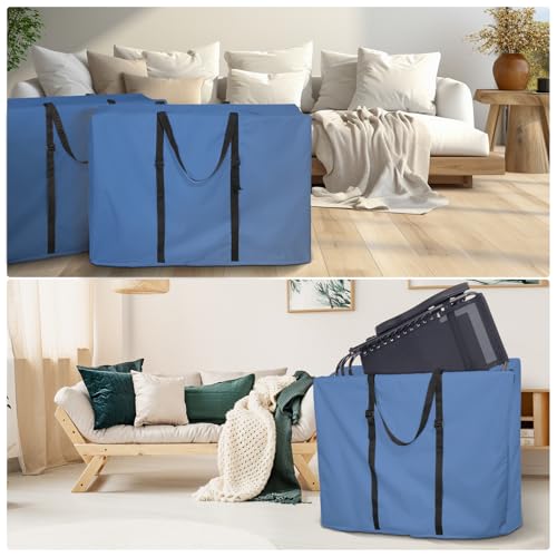 Large Outside Chair Storage Bag, Uranshin 600D Chair Carry Bag for Zero Gravity Chair, Heavy Duty Folding Lounge Chair Carrying Case Bags with Zippers 43" L x 11" W x 29" H (Blue - 2 Pack) - color: Blue - 2 Pack