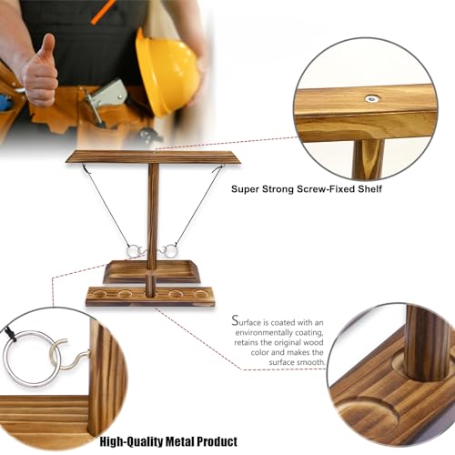 Ring Toss Games for Adults, Indoor Outdoor Yard Games, Patio Decor, Wooden Hook and Ring Game for Bars, Home, Party - color: Large Size- 15.7" X 13"Light Brown