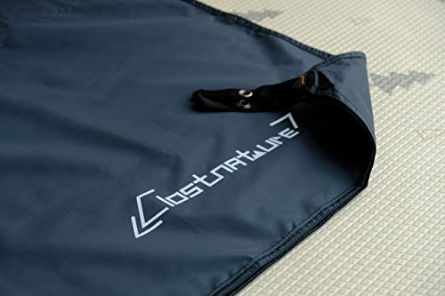 Clostnature Tent Footprint - Waterproof Camping Tarp, Heavy Duty Tent Floor Saver, Ultralight Ground Sheet Mat for Hiking, Backpacking, Hammock, Beach - Storage Bag Included - color: Black, size: 87'' x 59''