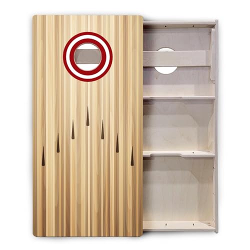 Cornhole Solutions PRO Tournament Cornhole Bundle – Regulation 4 ft x 2 ft Professional Set – ¾″ Baltic Birch Plywood – Folding Legs – UV Printed & Clear Coated – Made in USA - color: Bowling