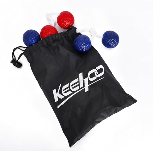 KH Ladderball Balls Set Replacement Balls Ladder Toss Game Balls Soft Golf Balls Safe for Kids(6 Pack) - color: Red,Blue