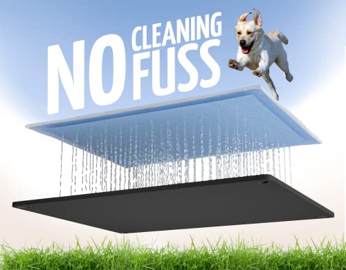 TidyFriend Dog Pee Pad Holder Tray Fits for 30” x 23” Pee Pads with Corner Lock Holes, Raised Edges, Non-Spill, Easy to Clean Silicone Dog Potty Tray Holder, For Indoor Floor Protection (Black) - color: Black, size: 30 x 23 Inches