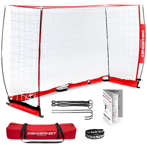 PowerNet Soccer Goal for Backyard, 3Mx2M / 6x4 / 8x4 / 12x6 / 14x7 /18.5x6.5 / 21x7 / 24 x 8 Portable Soccer Net, Sports & Outdoors Training Equipment, Quick Setup 1 Goal & Zipper Storage Bag - style: 6 x 4 FT