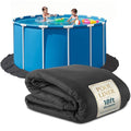 Above Ground Pool Liner Pad, 18' Foot Round, Pre-Cut Heavy Duty Outdoor Pool Pads for Above Ground Pools, Black Swimming Pool Liners for Padding and Protection, Thick Pool Mats to Prevent Punctures - size: 18 Feet