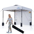 10X10 Pop Up Canopy Tent,Removable Pockets Sidewall for Extra Storage,Easy Up Canopy,Heavy Duty One Person Set Up Event Tent,White - style: 10x10 FT