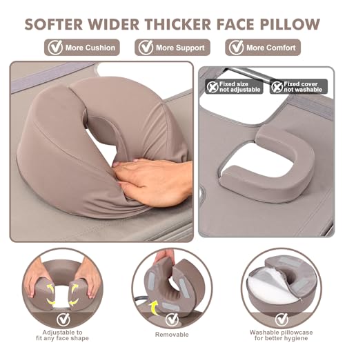 Tanning Chair with Sun Canopy Face Hole Softer Padded Adjustable Washable, Heavy Duty Layout Folding Lounge Chair for Adults Outside Beach Reading Sunbathing Poolside Lawn, UPF 50+ Sun Shade, 300 LBS - color: Beige, size: Standard Size