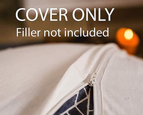Mandala Life ART Boho Floor Cushion Cover Gray Square Moroccan Pouf Ottoman Pillow for Meditation Yoga and Boho Chic Low Seating Area Cotton 24x8 Unstuffed - color: Grey