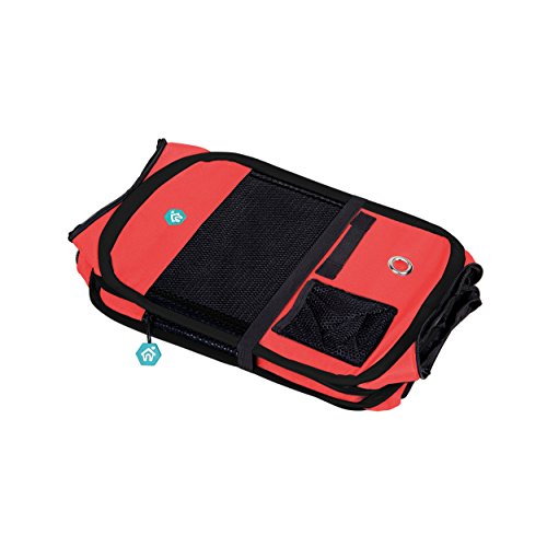 Deluxe Premium Pet Dog Playpen Portable Soft Dog Exercise Pen Kennel with Carry Bag for Dogs, Cats, Kittens, and All Pets (Medium, Red) - color: Red, size: Medium
