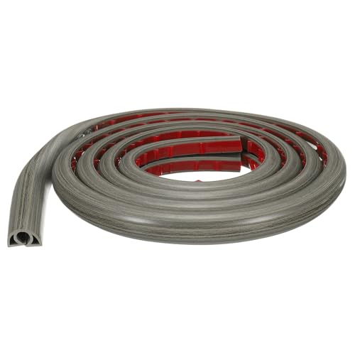 HARFINGTON 6ft Cord Cover Floor W0.3 x H0.3 Inner Channel PVC Hide Extension Cable Floor Wire Hider Wire Covers Protector for Prevent Cable Trips Cables Management, Light Grey - color: Light Grey, size: W0.3"xH0.3"x6ft