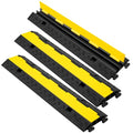 2 Channel 3 Pack Cable Protector Ramp Traffic Wire and Hose Ramp Cord Cover Heavy Duty Channels 11,000 lbs Load Capacity Cable Wire Ramps Speed Bump Driveway Cable Protective Cover - size: 2 Channel 3 Pack