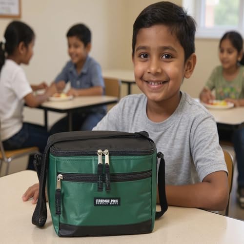 6 Can Cooler Bags Insulated Soft Cooler Lunch Bag for Men, Waterproof Leak Proof Cooler Bags Insulated - color: Black on Green