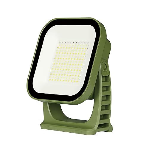 Magnetic Rechargeable Work Light with Stand, 4000LM Portable LED Light for Garage, Home, Emergency, Car Repair and Camping, 3 Color Temperatures, IP65 Waterproof
