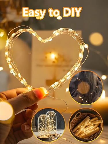 4 Pack 50 LED Fairy Lights Battery Operated with Remote, 16FT Waterproof Twinkle Lights with Timer & 8 Modes, Fairy String Light Outdoor Indoor for Bedroom Classroom DIY Christmas Decor (Warm White) - color: Warm White, size: 4 Pack 50LED