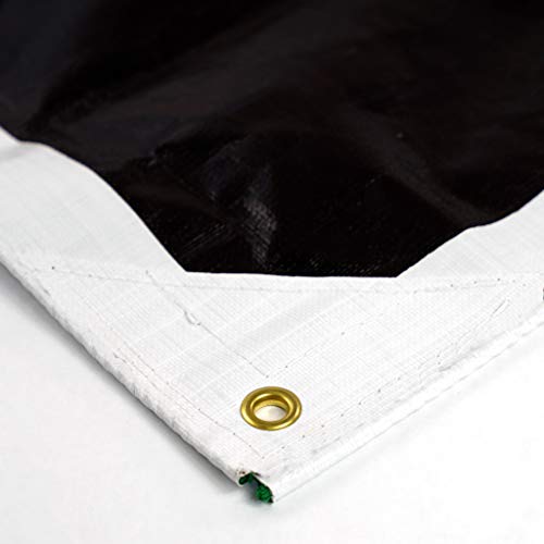 Watershed Innovations HydraTarp Super Heavy-Duty 16 Mil Thick Waterproof White/Brown Reversible Tarp, 16 by 20 Feet - size: 16ft x 20ft