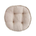 vctops Soft Chair Pads 18 inch Diameter Super Comfy Thicken Solid Color Round Seat Cushion for Kitchen Dining Room Office Chairs (Beige,18" x 18") - color: Beige
