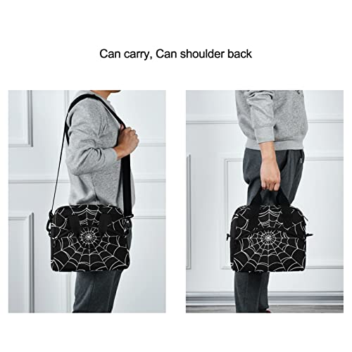 Goth Spider Web Insulated Lunch Bag Reusable Lunch Tote Bag Cooler Bag for Women Men Adult Lunch Box with Adjustable Shoulder Strap Leakproof Lunch Bag for Work School Picnic Camping - color: Goth Spider Web