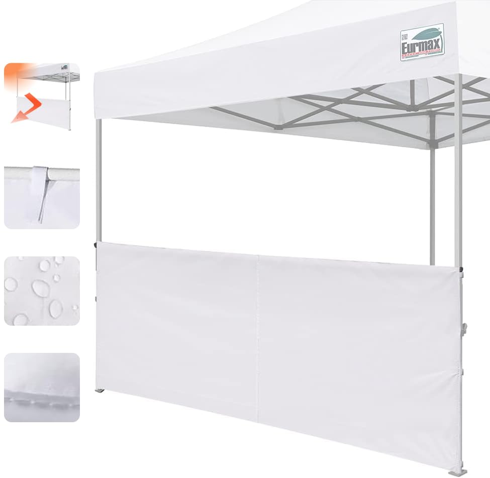Eurmax USA Instant SunWall for 10x10 Pop up Canopy, Canopy Half Walls, Outdoor Instant Canopies,Canopy Tent Sidewalls,1 Pack Half Sidewall Only（Royal Blue） - color: royal blue, size: 10x3ft