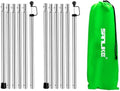 Tarp Poles Adjustable Heavy Duty 90 in Camping Tent Poles for Tarp Portable Telescoping Tent Poles for Awnings Canopy Rain Fly Shelter Set of 2 - color: Tarp Pole Silicone Cap