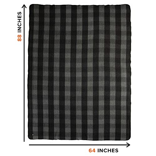 Arcturus Military Wool Blanket - Warm, Thick, Washable - Great for Outdoors, Camping, Stadium Blanket, Picnics, Travel - Car & Bushcraft Survival Kits - color: Gray Buffalo