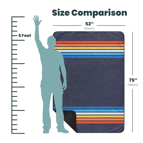 Rumpl Everywhere Mat, Waterproof Picnic Blanket and Ground Mat for Camping, Hiking, and Picnicking, 52x75 Inches, Coast Retro Rays - color: Coast Retro Rays