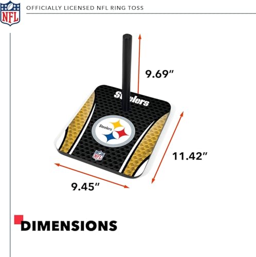 Solid Wood NFL Quoits Set with Direct Print HD Team Graphics – Tailgate Ring Toss Game – Great Gift for Any Football Fan! Ring Toss Family Outdoor Games for The Beach