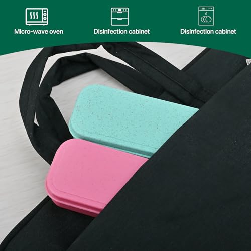 Travel Cutlery Case Portable Utensil Holder Large Travel Silverware Case Flatware Storage Box Camping Utensils Cutlery Cases for Fork Spoon Chopsticks Lunch Box, 9.6 x 2.1 inches (Beige, Green) - color: Beige, Green, size: Large