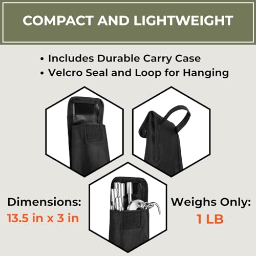 Tactiko Survival 33" Camping Tripod for Cooking - Stainless Steel Folding Stand, Adjustable Chain – Compact, Lightweight Outdoor Gear for Hanging Kettles, Pots & Percolators