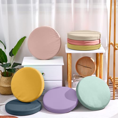 Juexica 8 Pcs Extra Thick Flexible Seating Floor Cushion Assorted Colored Floor Pillow Classroom Seat Cushion Soft Classroom Seating for Kid Learning(Hippie Boho,13.8 x 13.8 x 2 Inch,Round) - color: Hippie Boho Color