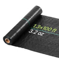 VEVOR Weed Barrier Fabric Heavy Duty, 1.3x100FT 3.2oz Landscape Fabric, Woven Weed Blocker Fabrics, Garden Fabrics Weeds Barrier, Weeds Control Ground Cover, Geotextile Webbing, Gardening Mat, Black - size: 1.3FT*100FT-3.2oz