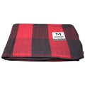 M MCGUIRE GEAR Warm Wool Bunkhouse Plaid Blanket for Camping, Home, Survival, or First-Aid, 64" x 90" (Red/Black) - color: Red/Black