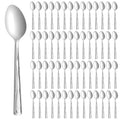 150 Pieces Dinner Spoons Set, 7.24 Inch Stainless Steel Spoons Silverware Spoon Bulk Mirror Polished Metal Dessert Spoon for Home Kitchen, Restaurant Dishwasher Safe