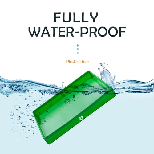 MEEXPAWS Dog Pee Pad Holder Foldable, Puppy Pad Holder Liner Base High Side, Dog Litter Box Indoor for Large Dog 33’’x22’’, Training Pad Holder Leak-Proof, Potty Pad Holder for Dogs Easy Clean - color: Green, size: Large - 33'' x 22'' x4''