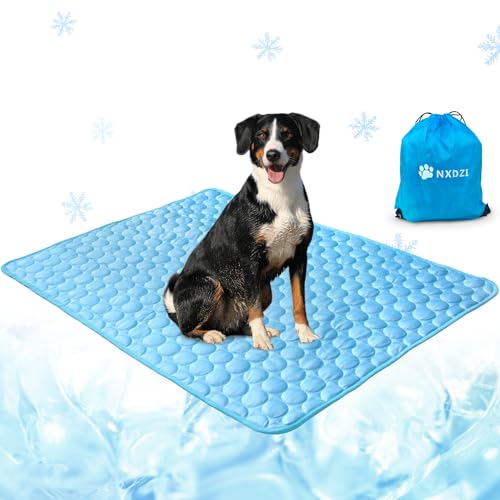 Dog Cooling Mat for Dogs, Pet Cooling Pad Bed for Dog Easy Washable for All Types of Pets and Perfect for Both Indoor and Outdoor Use, Including Car Seats 59" x 40" - color: B-Blue-1 Pc, size: 59 in x 40 in