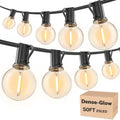 RTTY Outdoor String Lights 50ft, G40 Led Patio Lights with 26pcs Bulbs,Waterproof Shatterproof Dimmable Hanging Connectable Globe Outdoor Lights for Cafe,Bistro,Backyard,Gazebo,Balcony,Party, Black