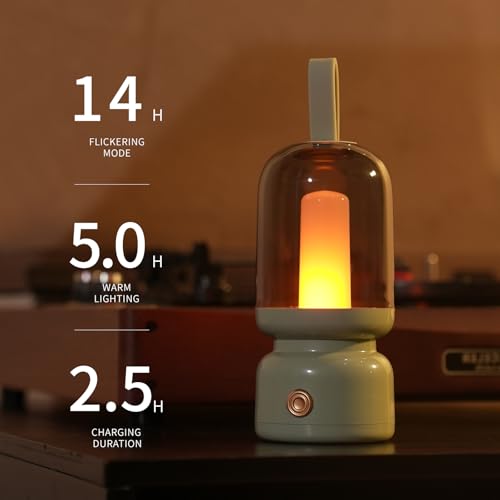 QANYI Retro Lantern,Portable and Rechargeable Lantern with LED Candles Flameless Flickering Lamp,Table Decoration Lights for Home Party Garden Patio Camping Christmas Home Decor - style: Retro