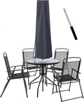 OKPOW Outdoor Umbrella Cover - Small Patio Cover for 6 ft to 9 ft Table Umbrellas - Waterproof Windproof Anti-UV Garden Parasol Covers, Dark Grey - color: Dark Grey