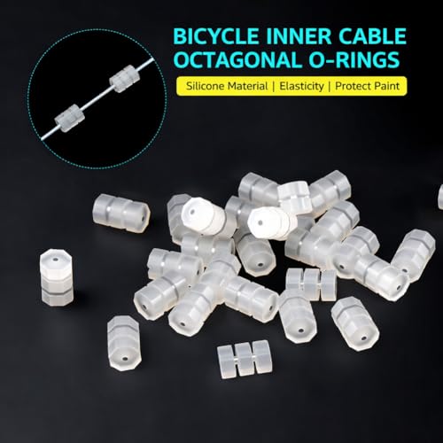 100pcs Silicone O Rings Donuts, Cable Frame Wrap Protector Accessories for Inner Brake & Derailleur Cables