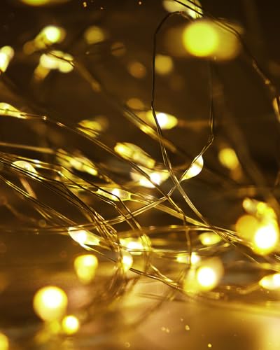 Blingstar USB Powered Fairy Lights, 2 Pack 33Ft 100 LED, Flexible Silver Wire, Mini String Lights for Christmas Tree/Bedroom/Camping/Holiday Indoor Decoration, Warm White - color: Warm White