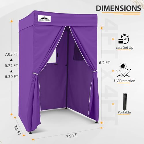EAGLE PEAK Flex Compact 4x4 Pop-up Canopy Changing Room, Portable Privacy Dressing Room for Indoor Fashion Photoshoots, Camping, or Pool, Purple - color: Purple, size: 4x4 ft