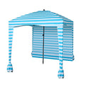 Nice C Beach Cabana Tent - Portable 6'x 6' with Detachable Wall, UPF 50+ UV Protection, Ultimate Sun Umbrella, Sun Shelter (Blue Stripe)