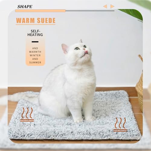 Two Uses'Cat Mat,Cooling&Self Warming Cat Mat.18 * 24in-Cooling Cat Pad.Hot/Cold Mat for Pets.Cats self Heating pad.Dogs and Cats with Ice Gel Bag,Temperature Lock Design,Machine Washable - color: Light Blue+Gel ice pack, size: Medium