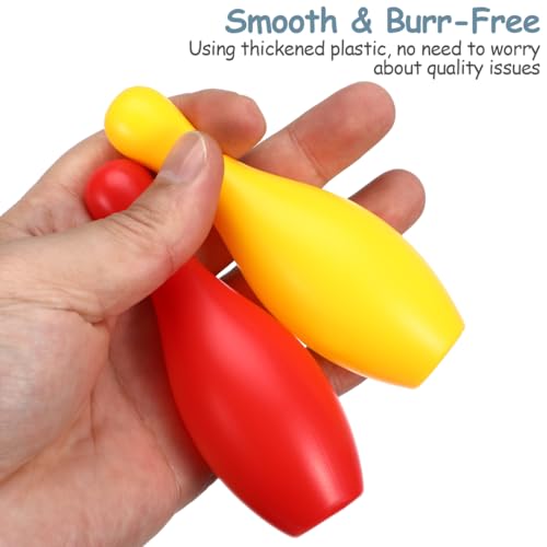 Toyvian Bowling Set - Bowling Games for Kids Indoor Small Bowl Pins Family Sports Games Set for Toddlers 3-8 Years Old