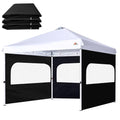 SCOCANOPY Sidewall for 12x12 Canopy Frame with Mesh Window and Zipper, 3 Pieces Sunwalls Only, (Black) - color: Black, size: 12X12