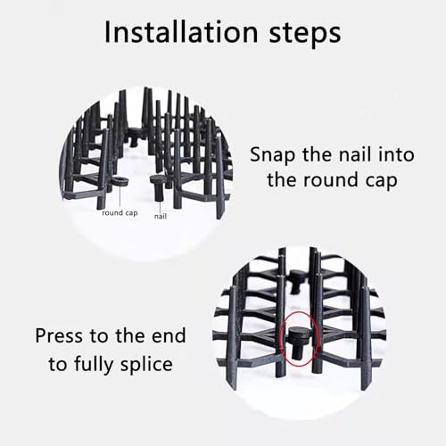 Anti-Slip Plastic Grass Protection Mat, Black Grid Pattern, Heavy Duty Outdoor Ground Cover 30 * 200cm